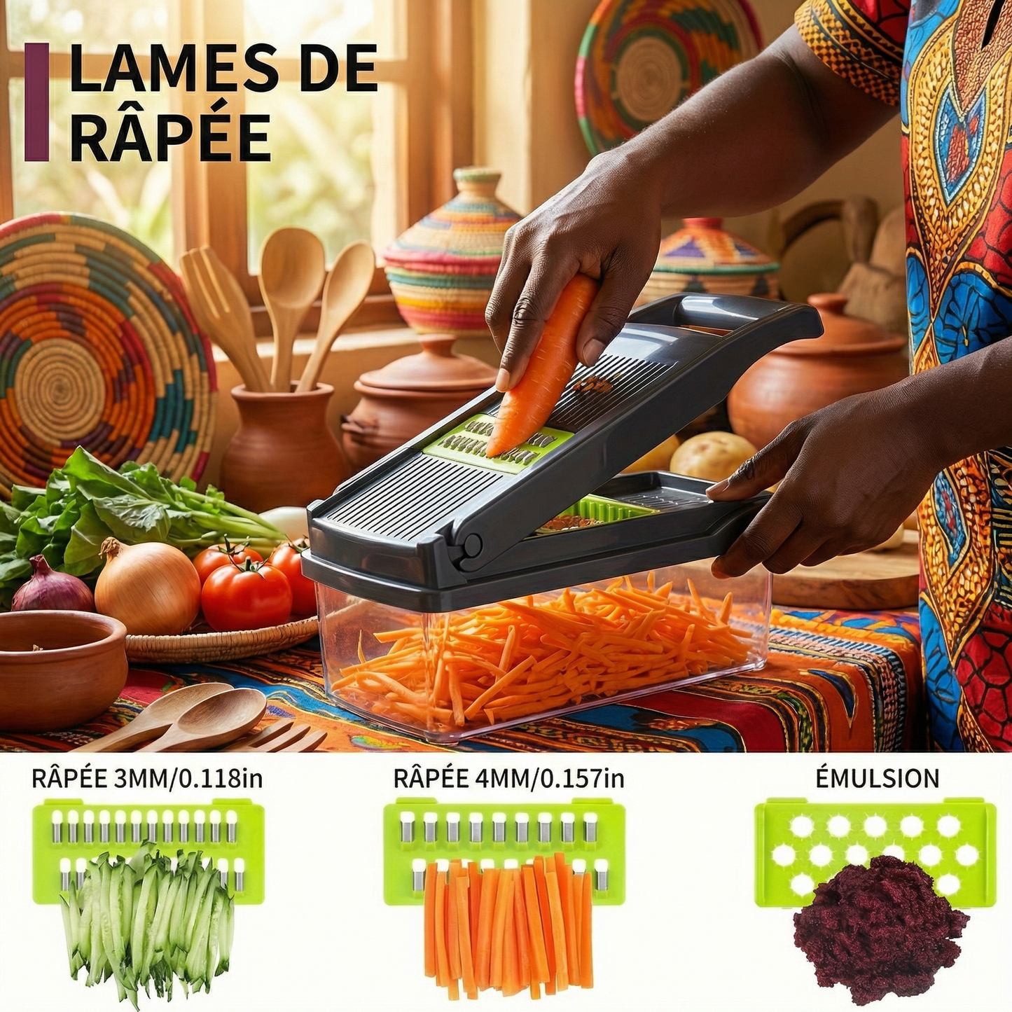 VEGGIE SLICER - Divisez votre temps de cuisine par 3